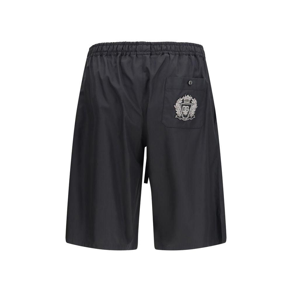 Dolce & Gabbana Black Cotton Bermuda Men's Shorts