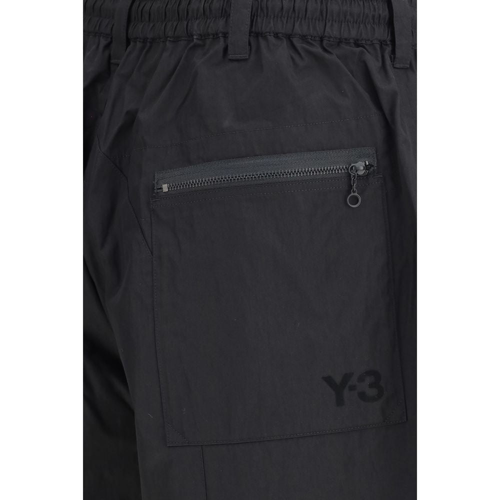 Y-3 Black Cotton Bermuda Men's Shorts