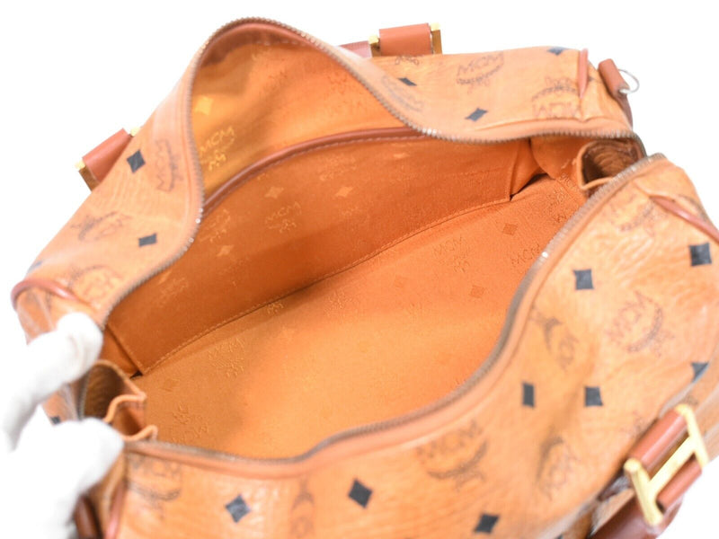 MCM Visetos Stark Brown Leather Handbag (Pre-Owned)