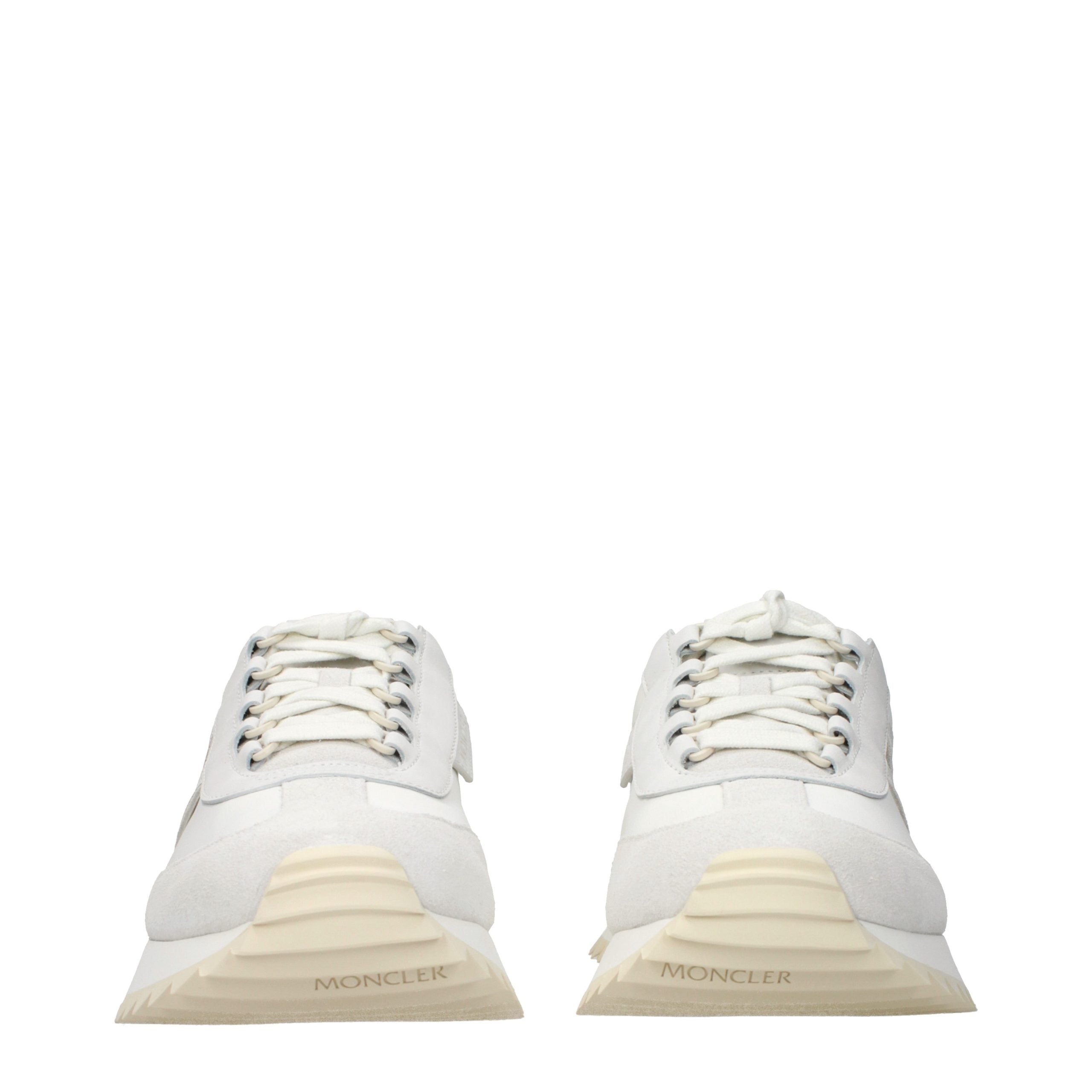 Moncler White Leather Athletic Men's Sneakers