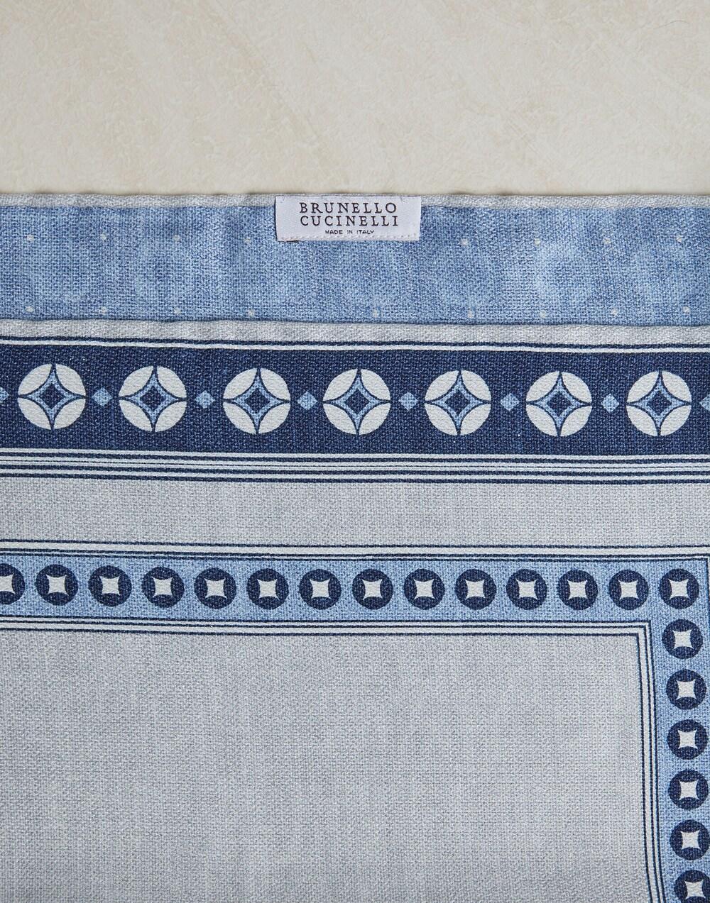 Brunello Cucinelli Bicolor Silk Pocket Men's Square