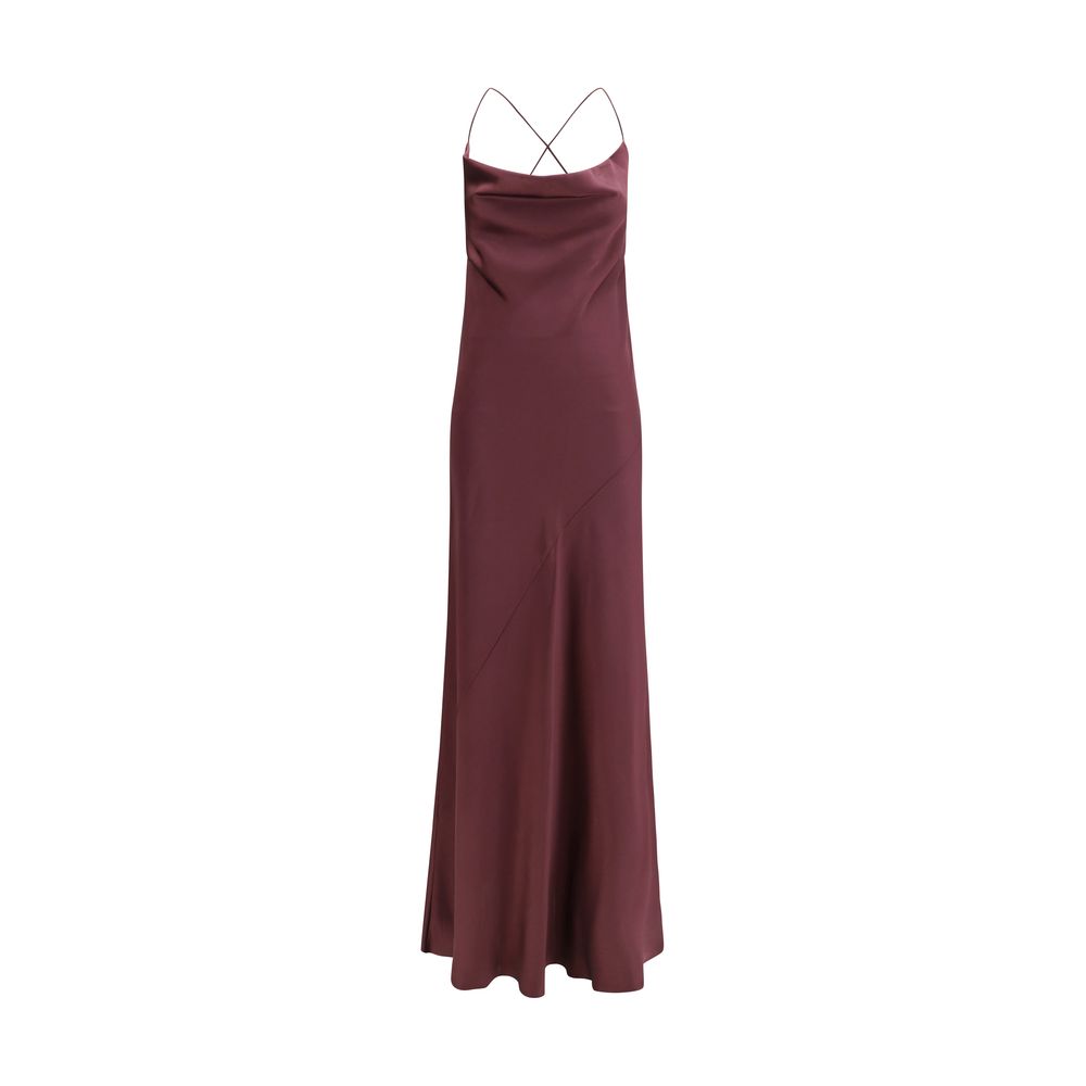 PINKO Bordeaux Marabou Casual Women's Dress