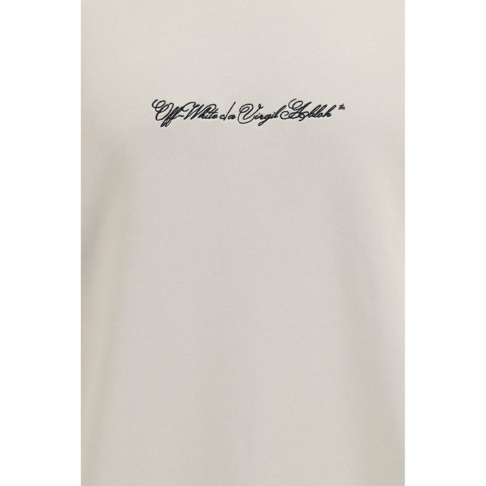 Off-White Beige Cotton Men's Sweatshirt