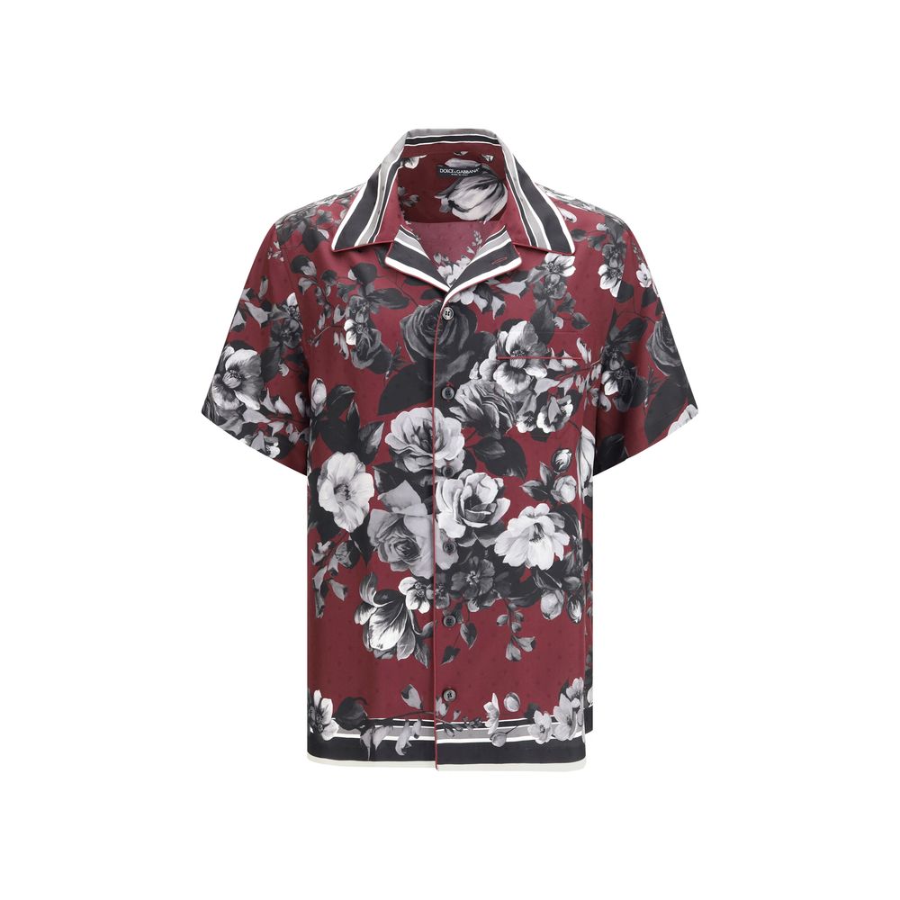 Dolce & Gabbana Multicolor Silk Pattern Men's Shirt