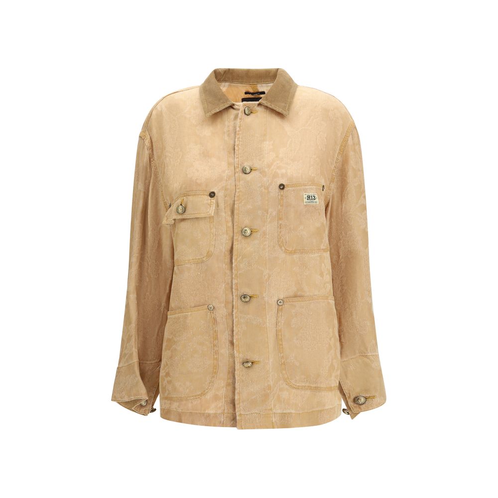 R13 Orange Linen Women's Coat