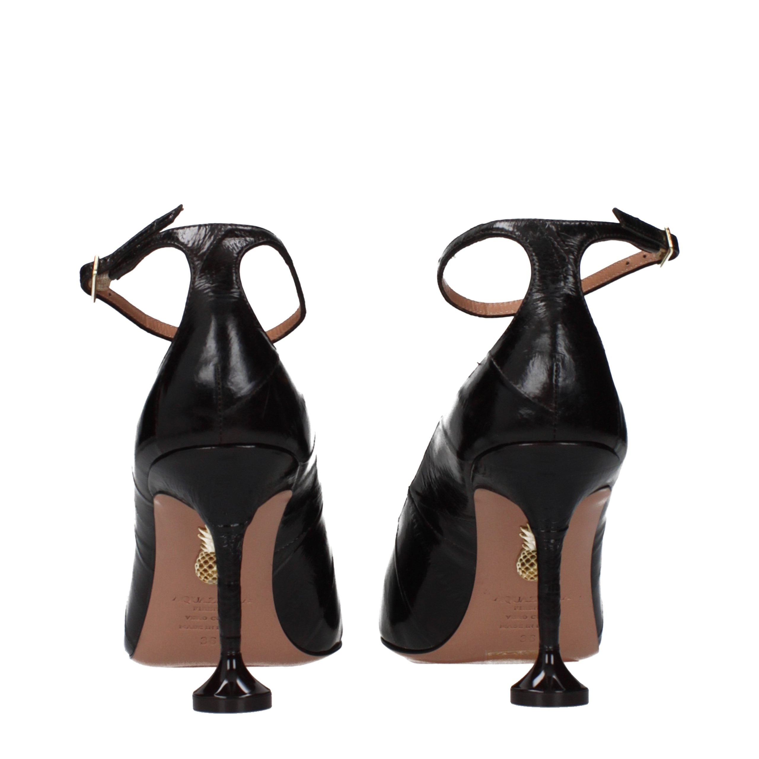 Aquazzura Brown Leather High Heel Women's Pumps