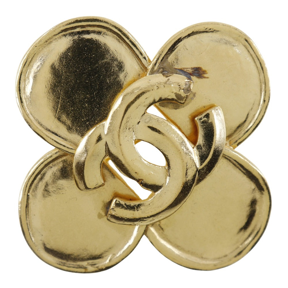 Chanel Coco Mark Gold Gold Brooch Jewelry (Pre-Owned)