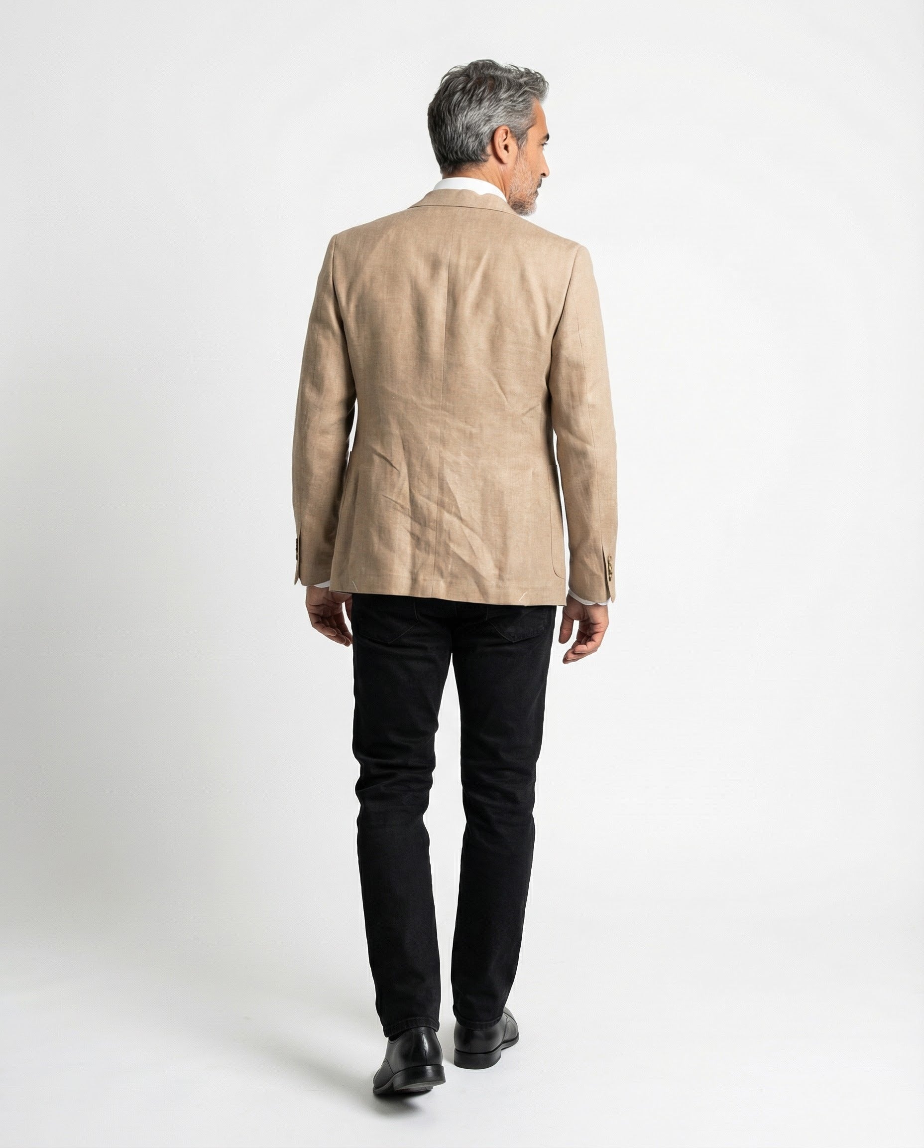 Peserico Beige Linen Men's Blazer