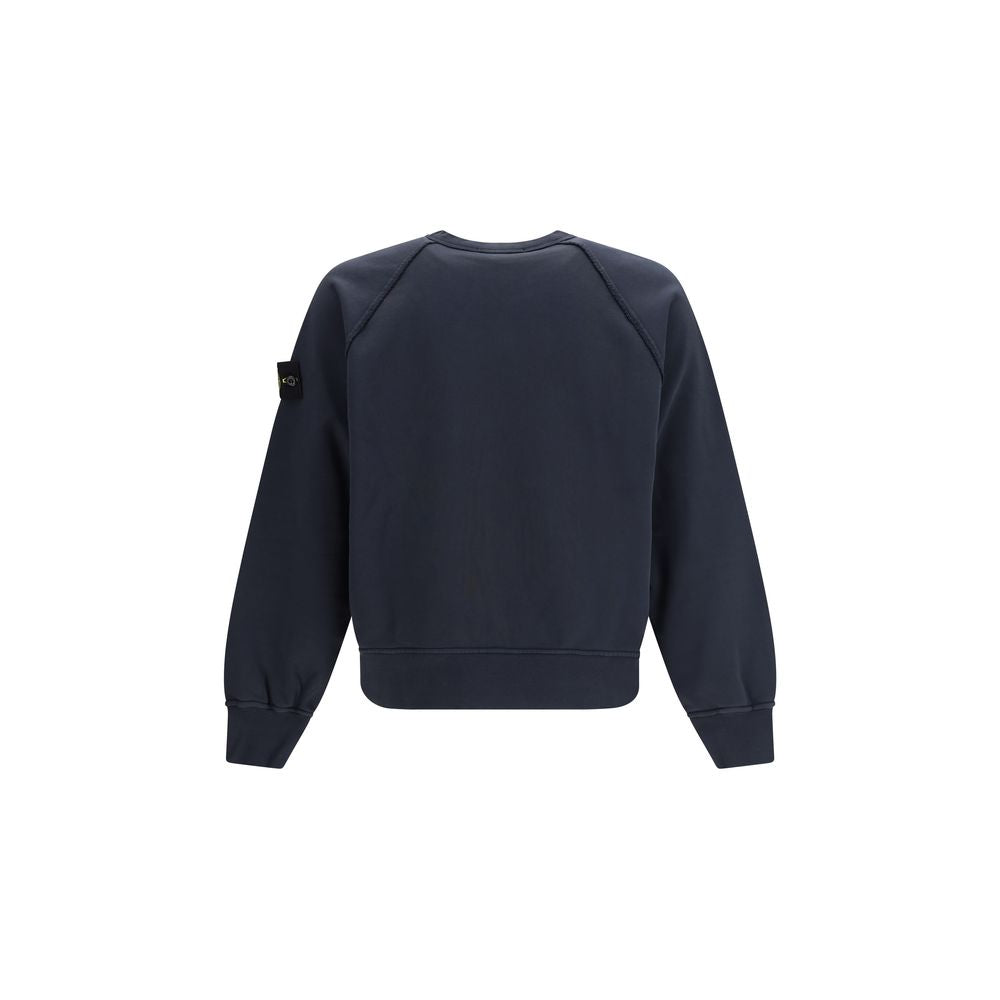 Stone Island Blue Cotton Men's Sweatshirt
