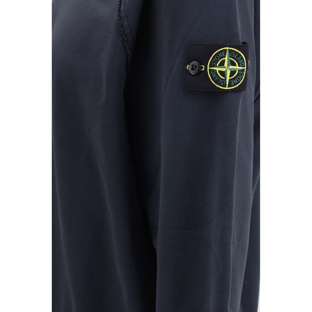 Stone Island Blue Cotton Men's Sweatshirt