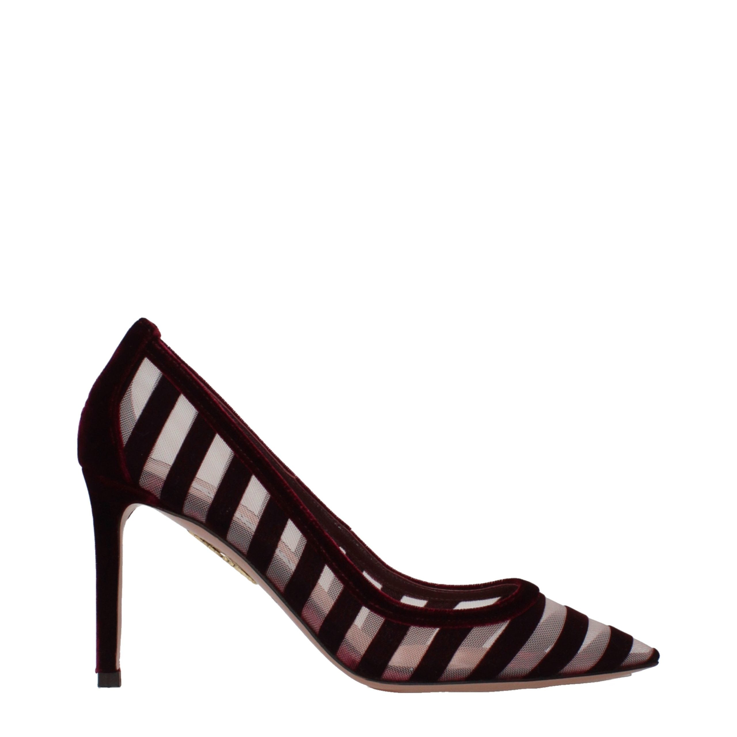 Aquazzura Transparent Velvet Mid Heel Women's Pumps