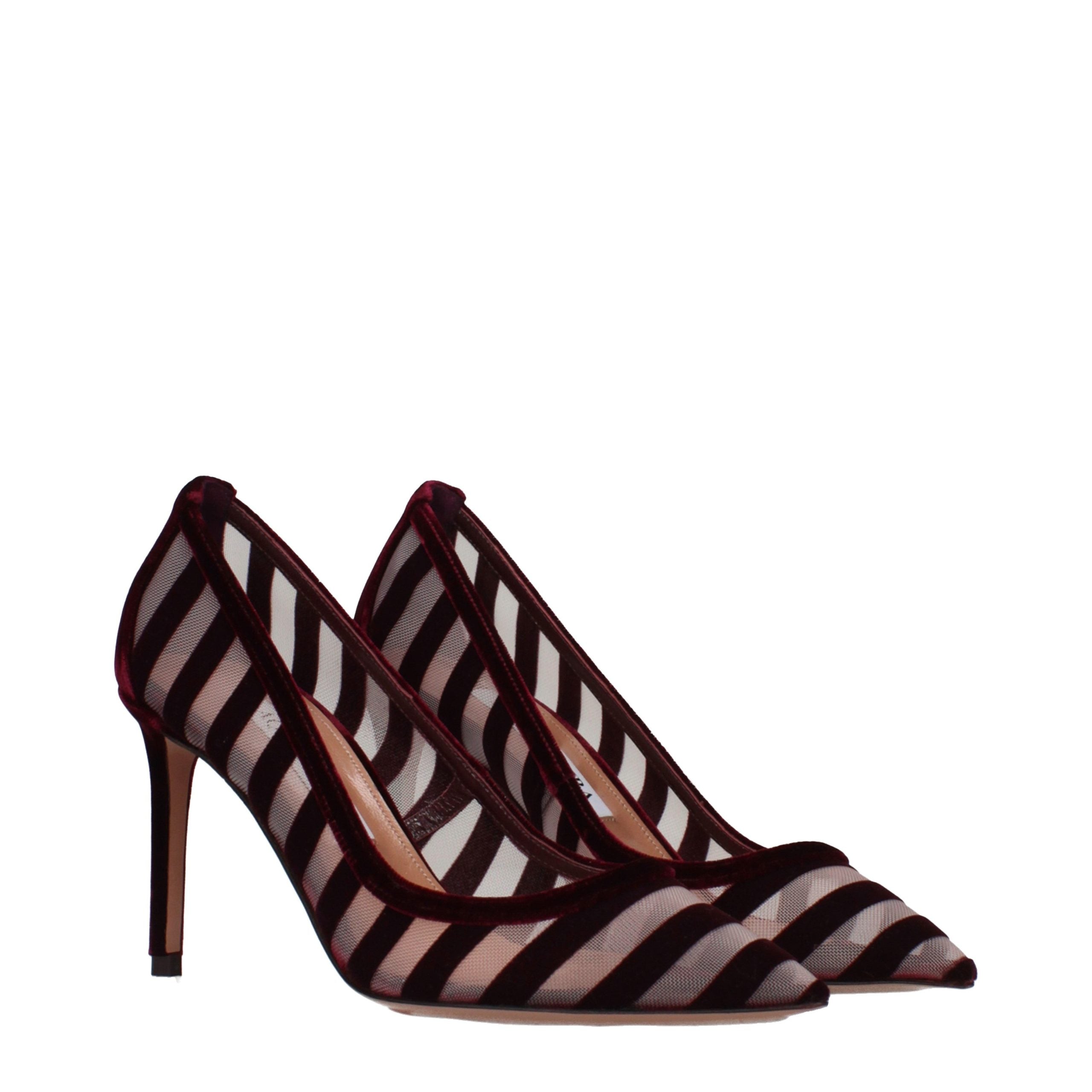 Aquazzura Transparent Velvet Mid Heel Women's Pumps