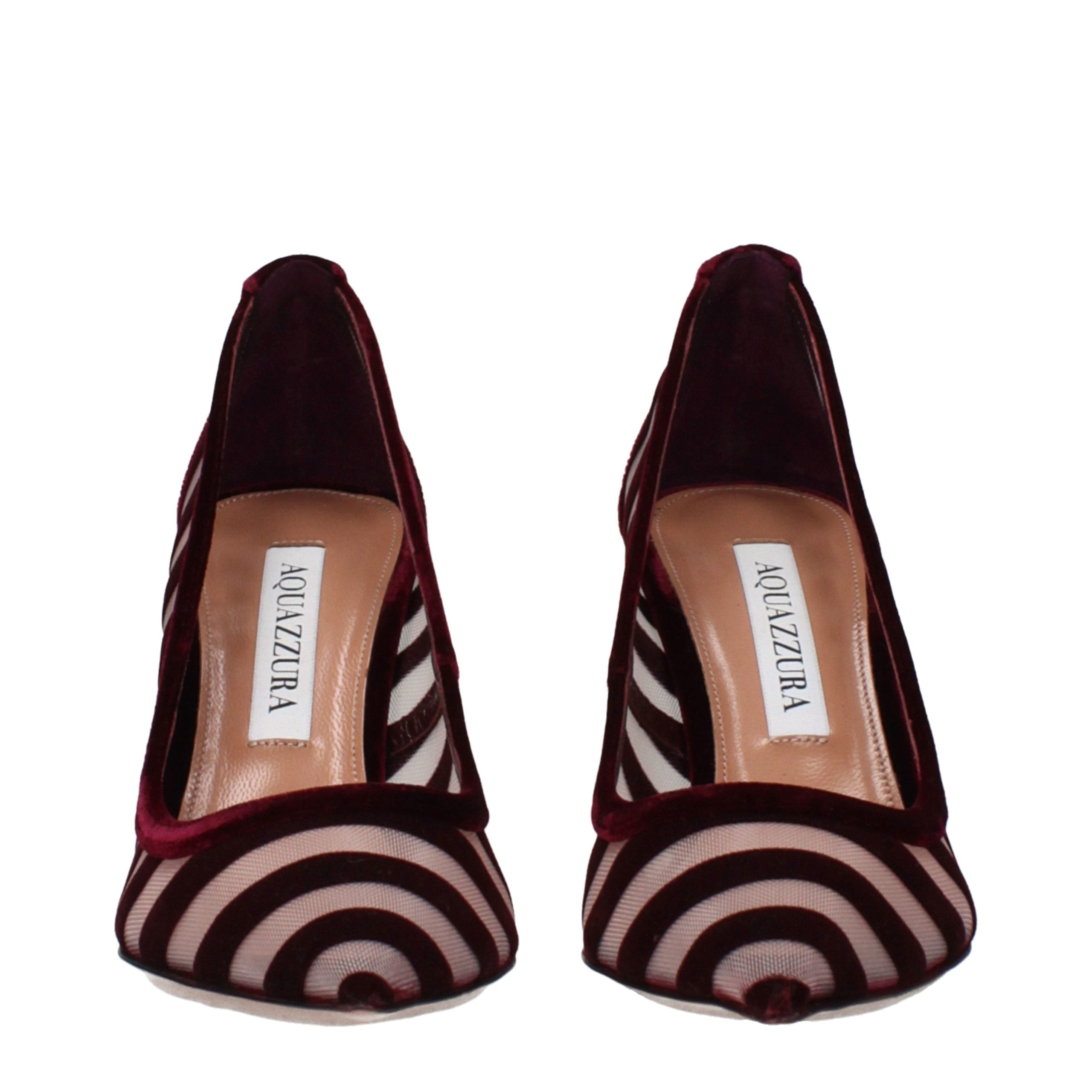 Aquazzura Transparent Velvet Mid Heel Women's Pumps