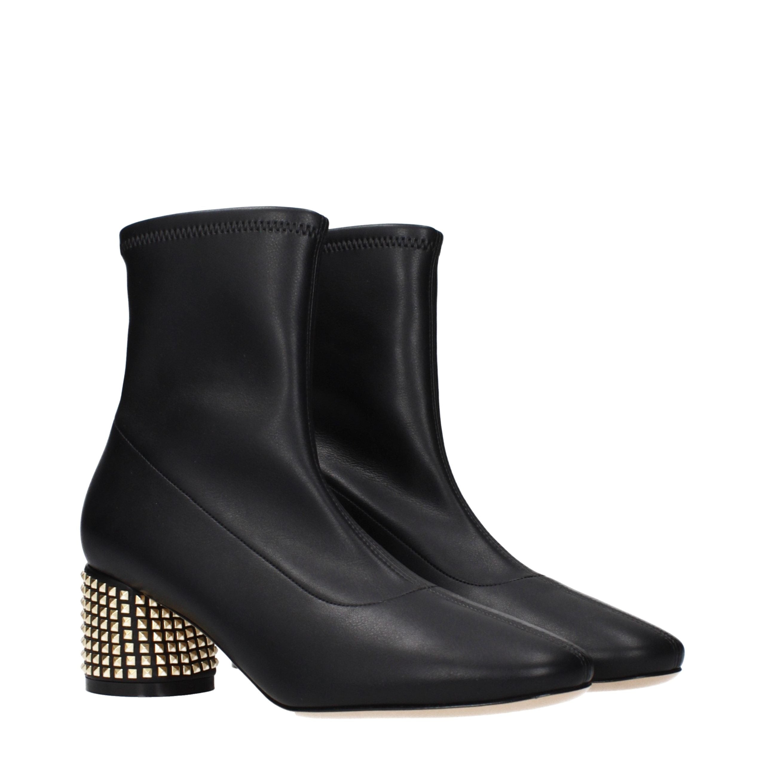 Casadei Black Leather Ankle Women's Boots