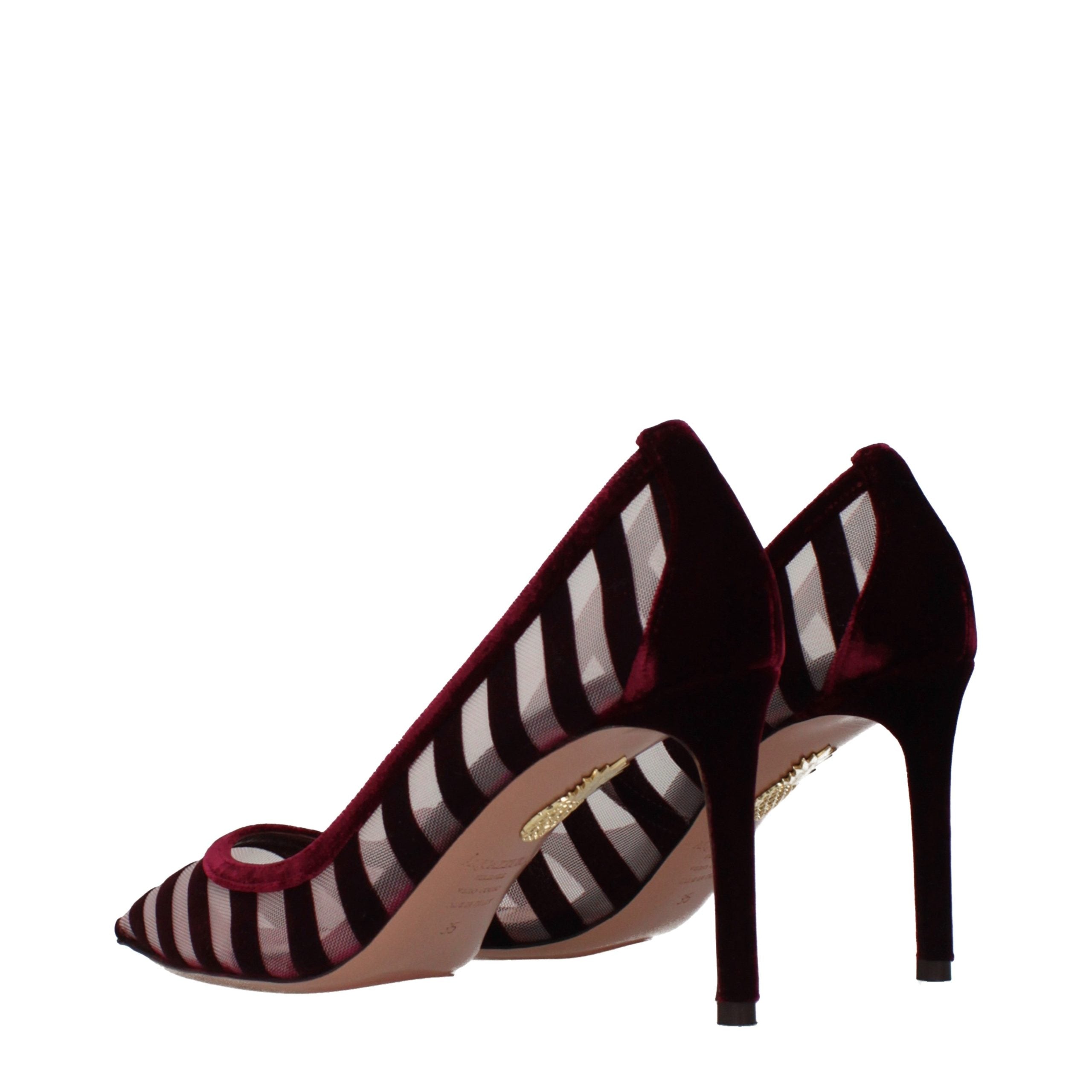 Aquazzura Transparent Velvet Mid Heel Women's Pumps