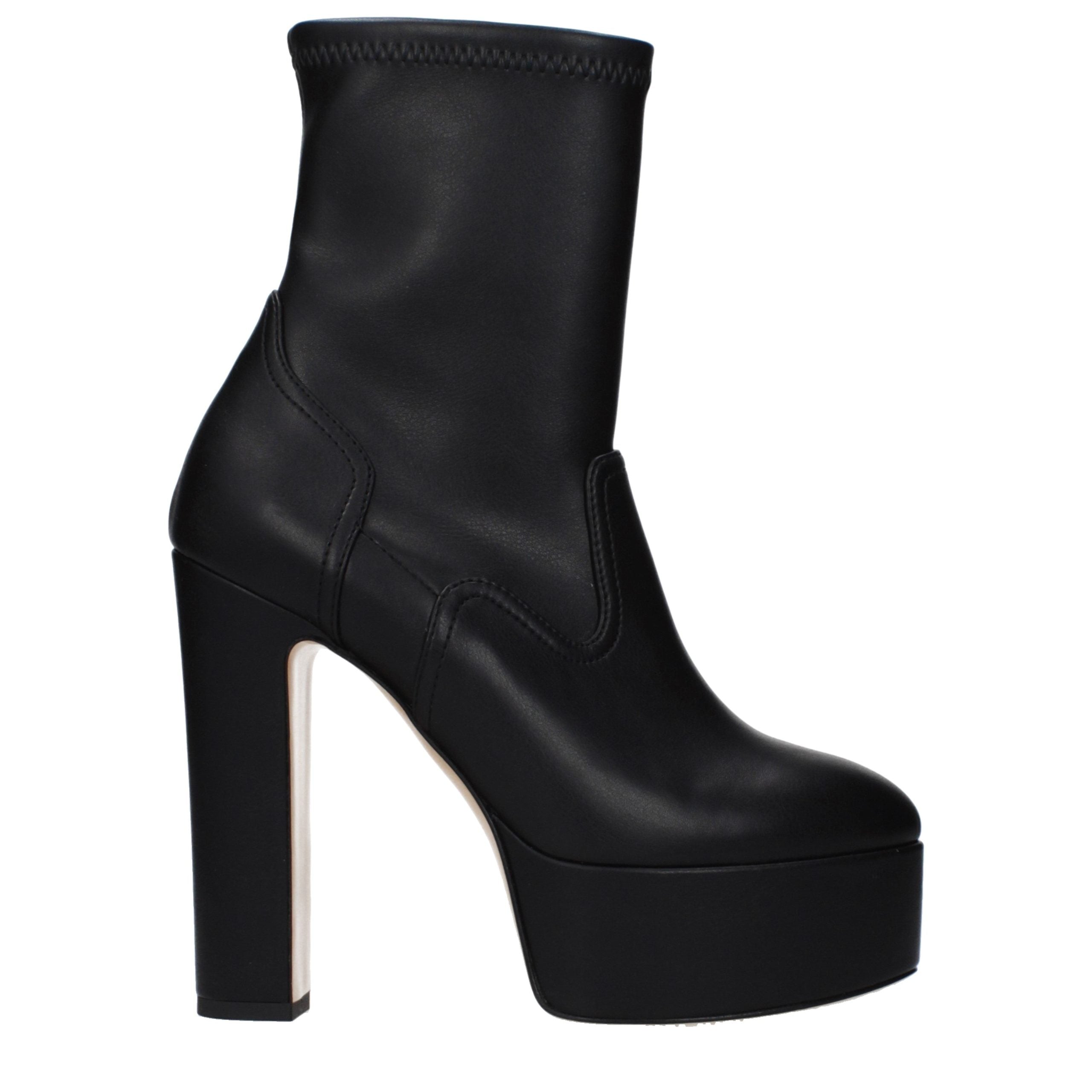 Casadei Black Leather Ankle Women's Boots