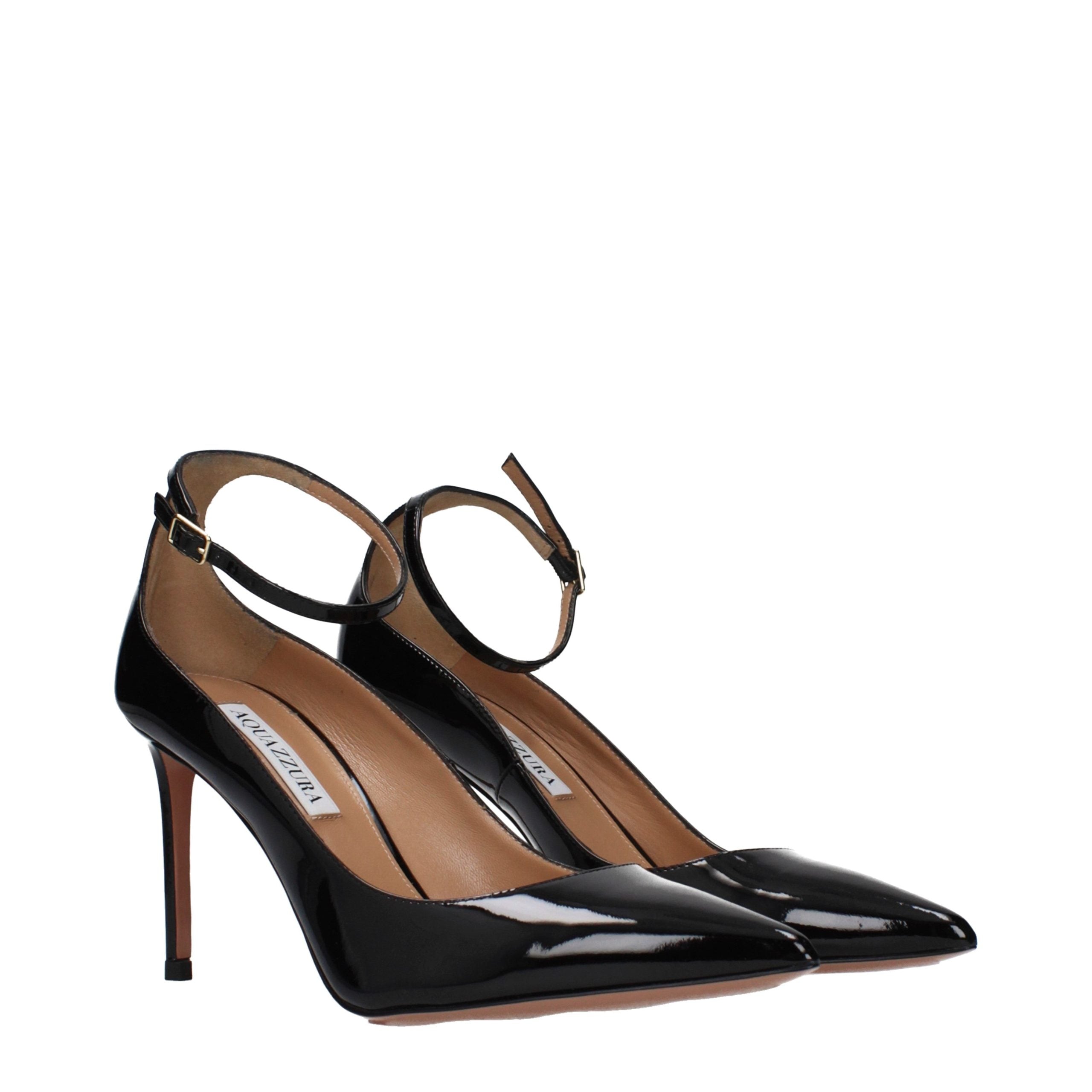 Aquazzura Black Leather High Heel Women's Pumps