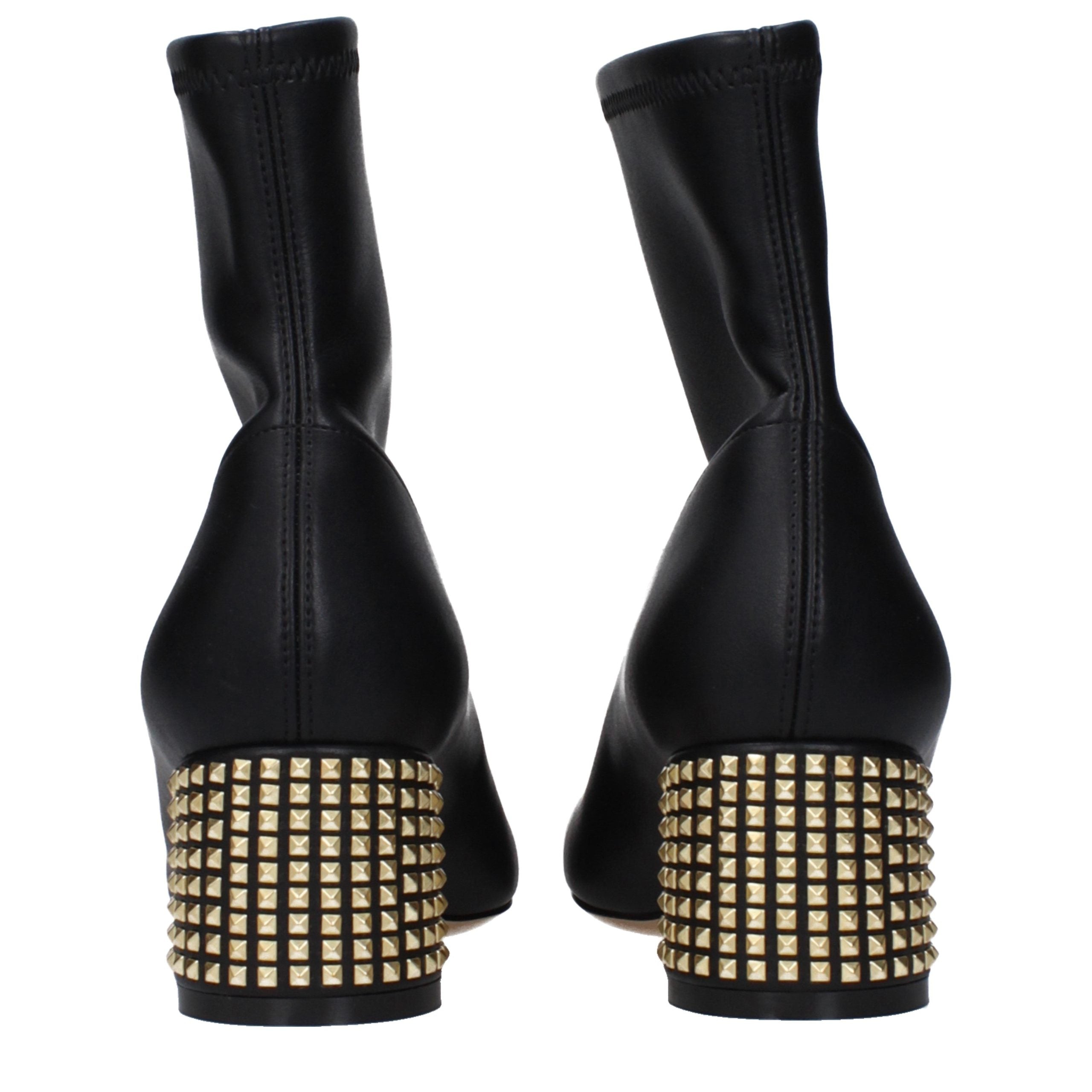 Casadei Black Leather Ankle Women's Boots