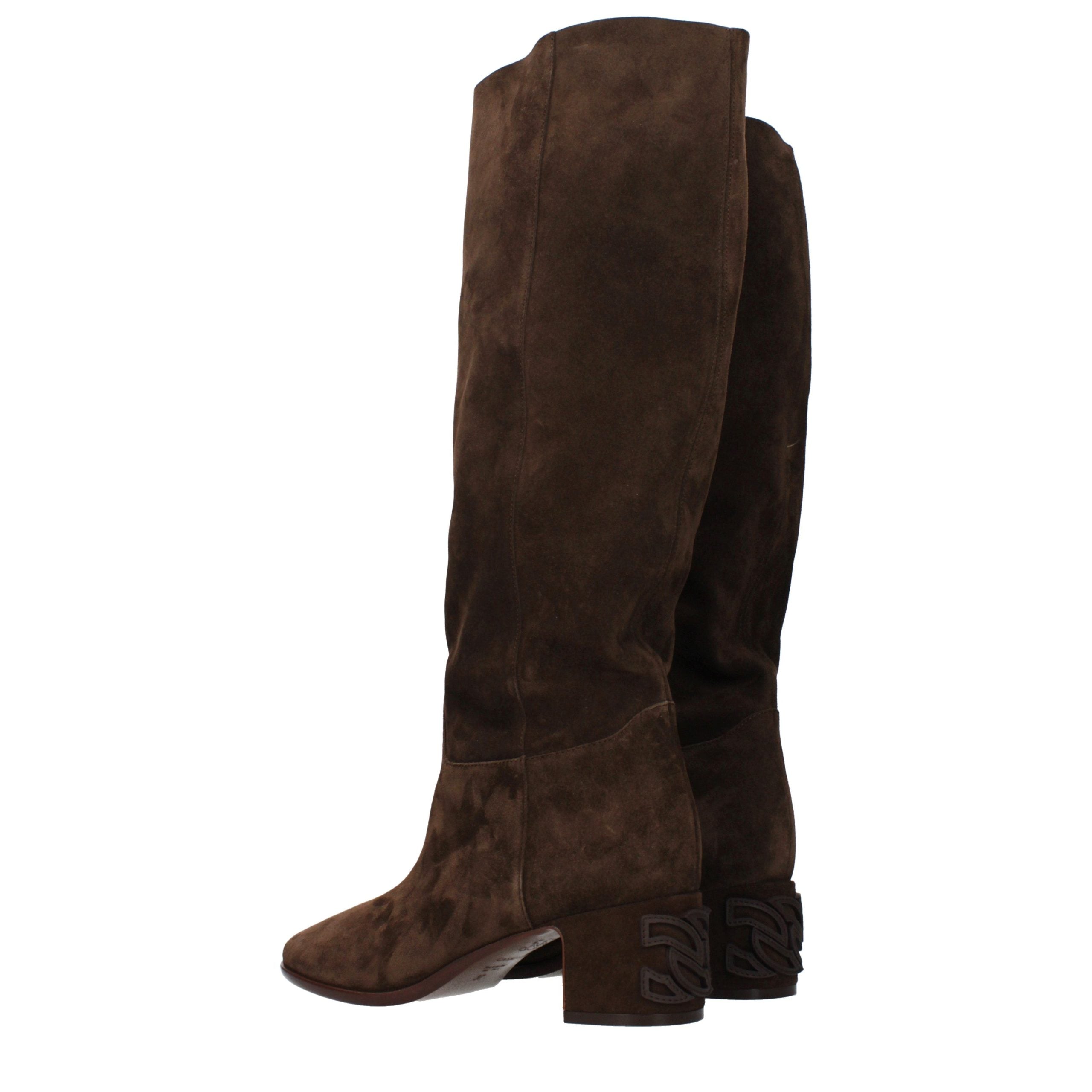 Casadei Brown Leather Women's Boots