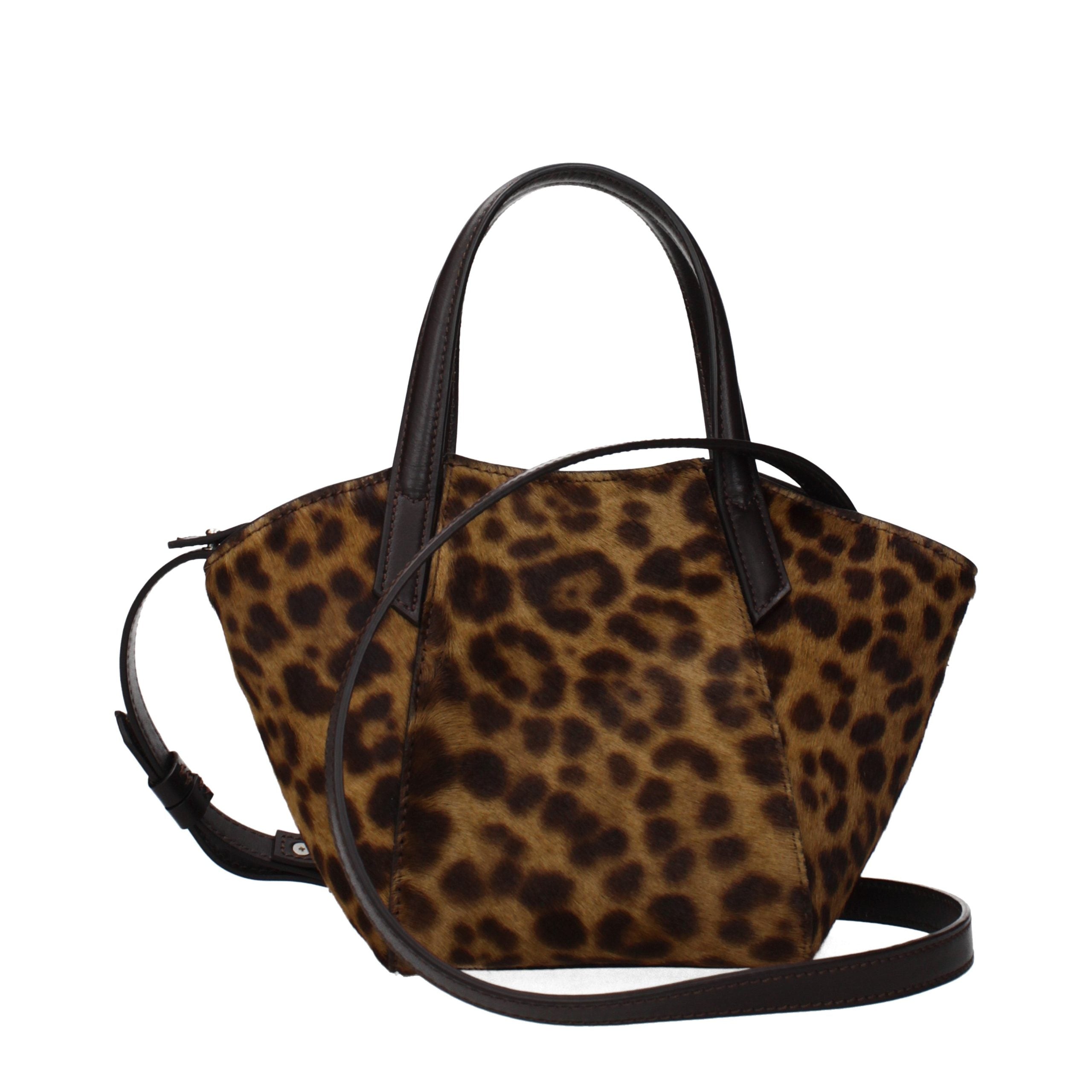 Dondup Brown Horsehair Women's Handbag