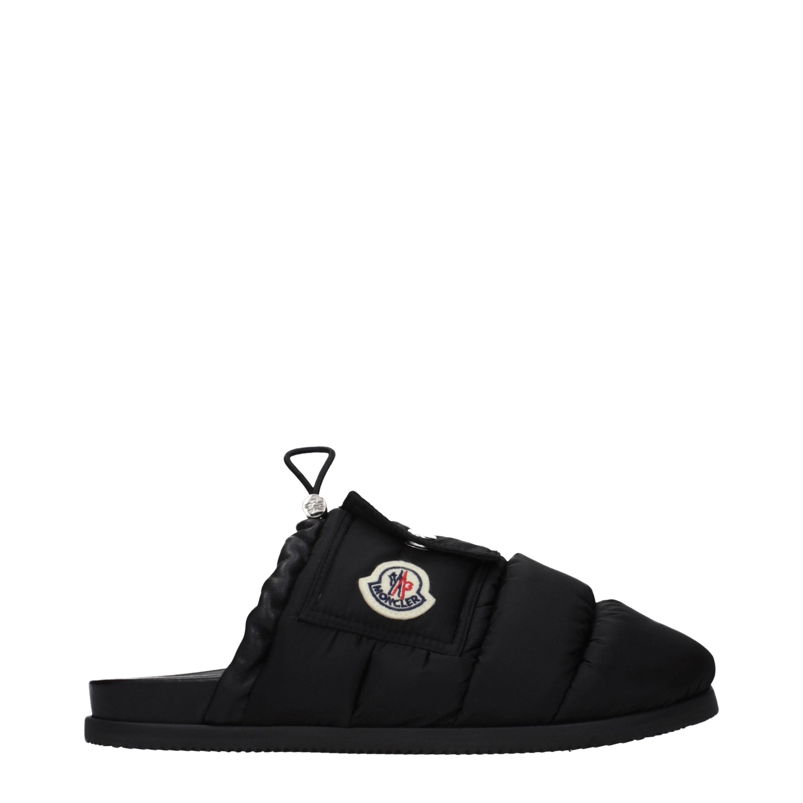 Moncler Black Fabric Women's Slippers