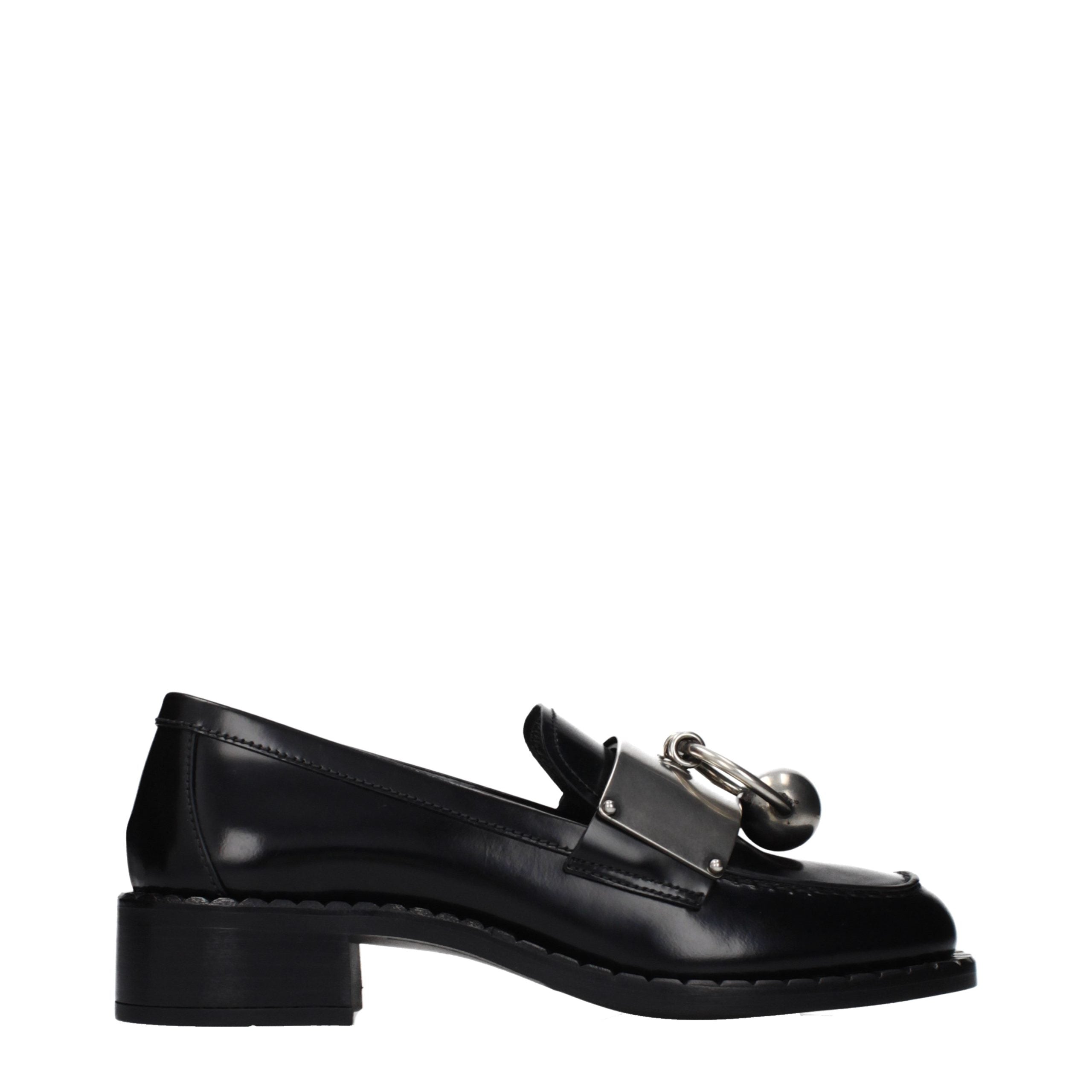 Prada Black Leather Slip-On Women's Loafers