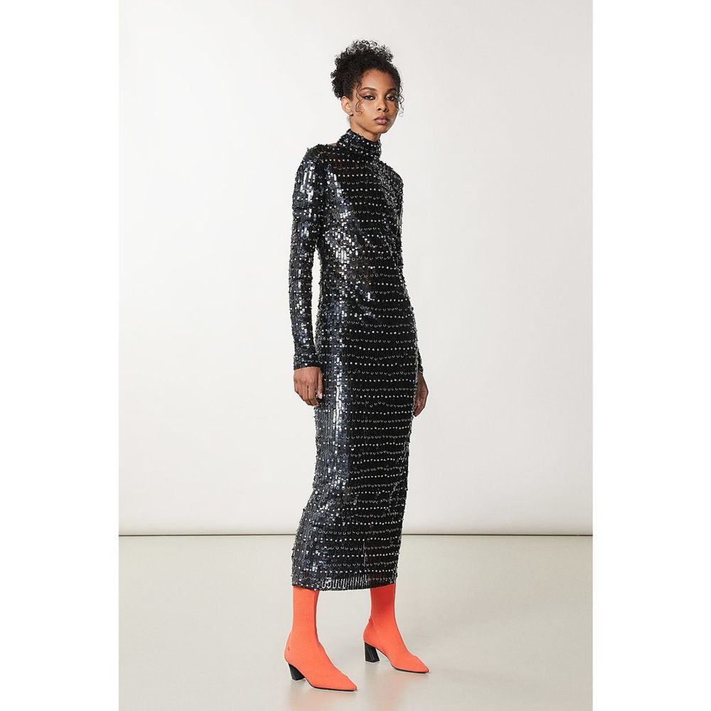 Patrizia Pepe Gold Polyamide Cocktail Women's Dress