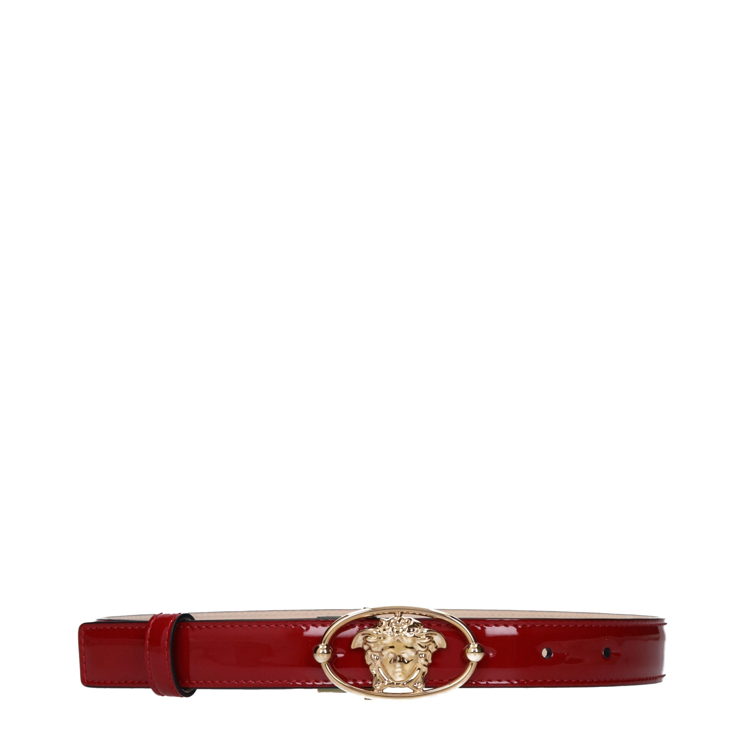 Versace Red Leather Regular Women's Belt