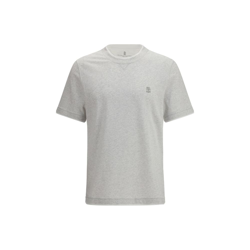 Brunello Cucinelli Gray Cotton Men's T-Shirt