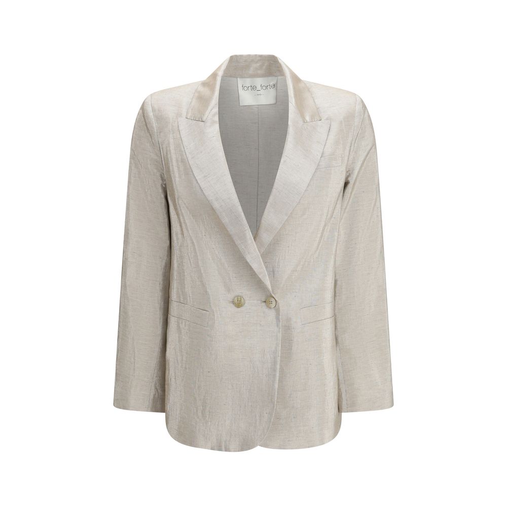 Forte_Forte Silver Cotton Women's Blazer