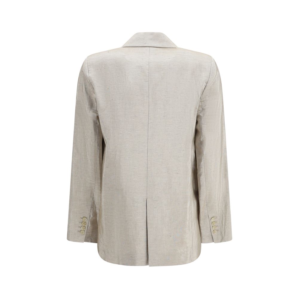 Forte_Forte Silver Cotton Women's Blazer