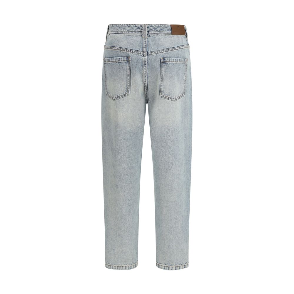 Brunello Cucinelli Blue Cotton Straight-Leg Women's Jeans
