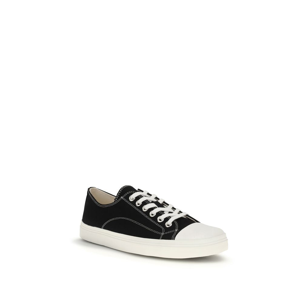 Moschino Black Cotton Low Top Men's Sneakers