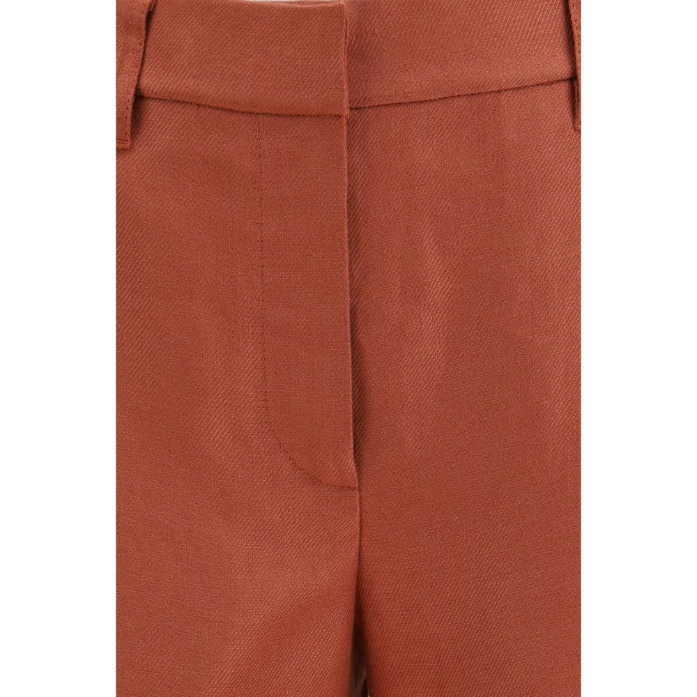 Brunello Cucinelli Multicolor Linen Casual Women's Pants