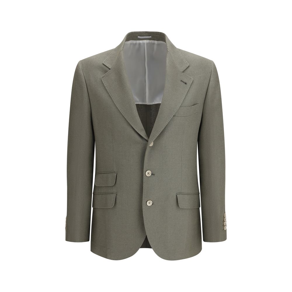 Brunello Cucinelli Bicolor Silk Men's Coat