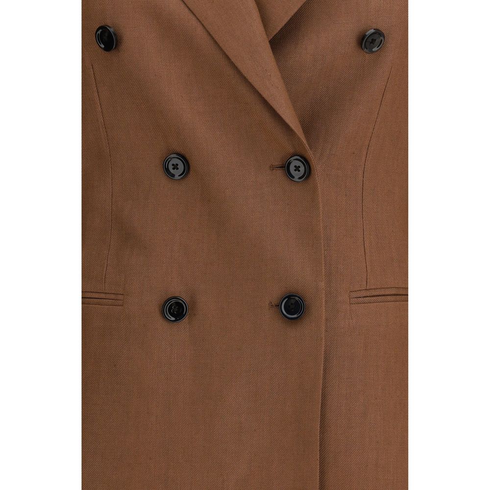 Lardini Brown Linen Women's Blazer