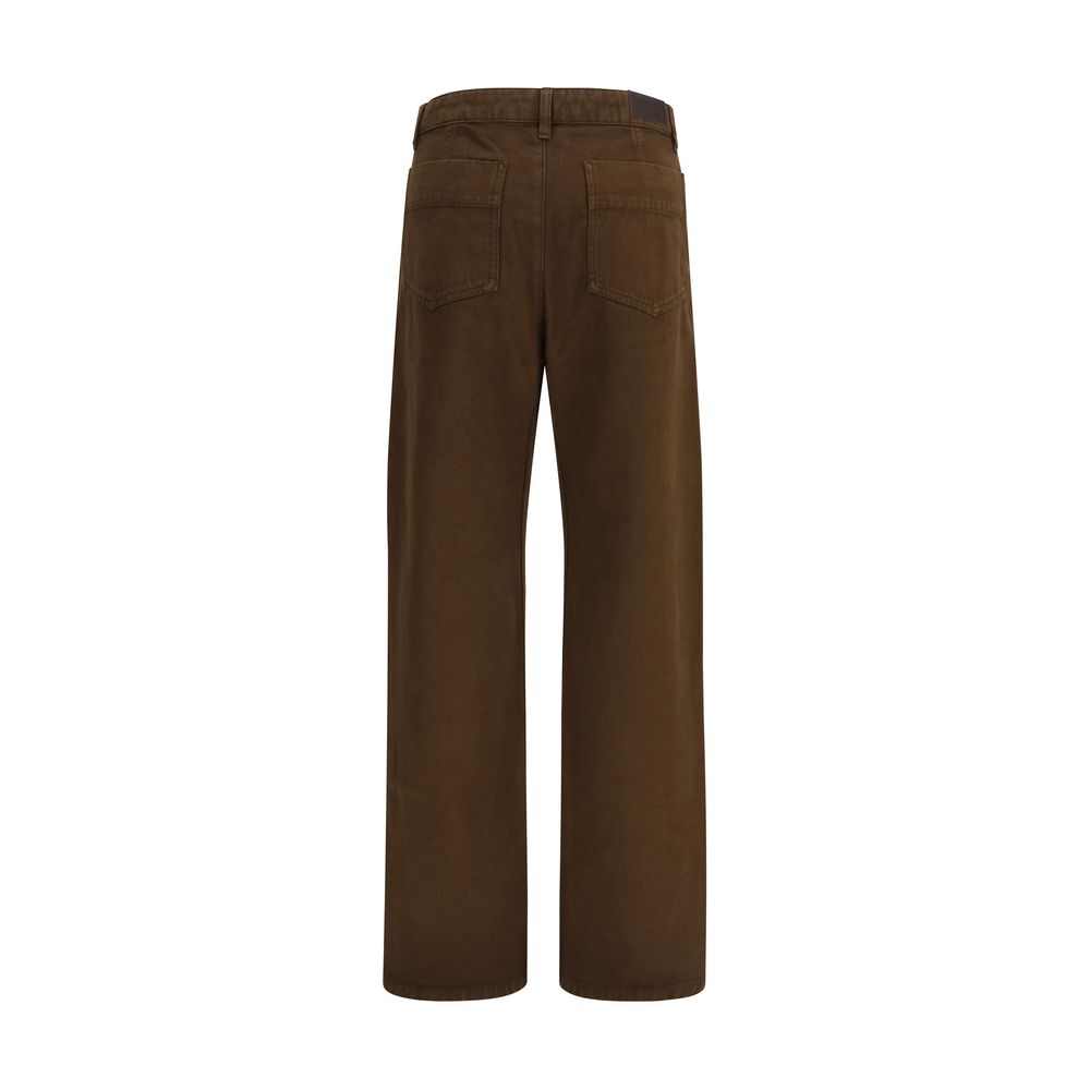 Lemaire Brown Cotton Casual Women's Pants