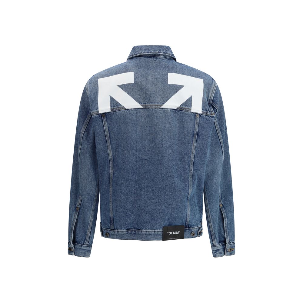 Off-White Blue Cotton Denim Men's Jacket