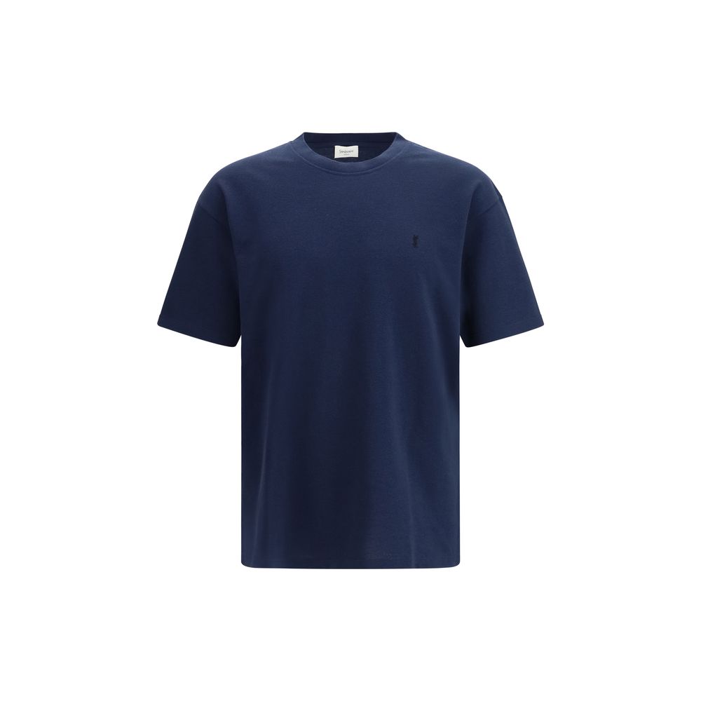 Saint Laurent Blue Cotton Men's T-Shirt