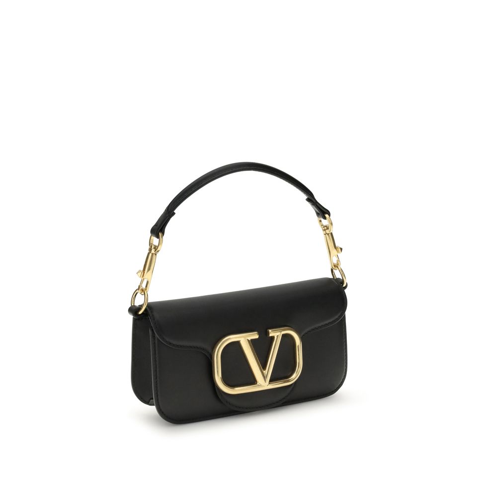 Valentino Garavani Black Calf Leather Bos Taurus Shoulder Women's Bag