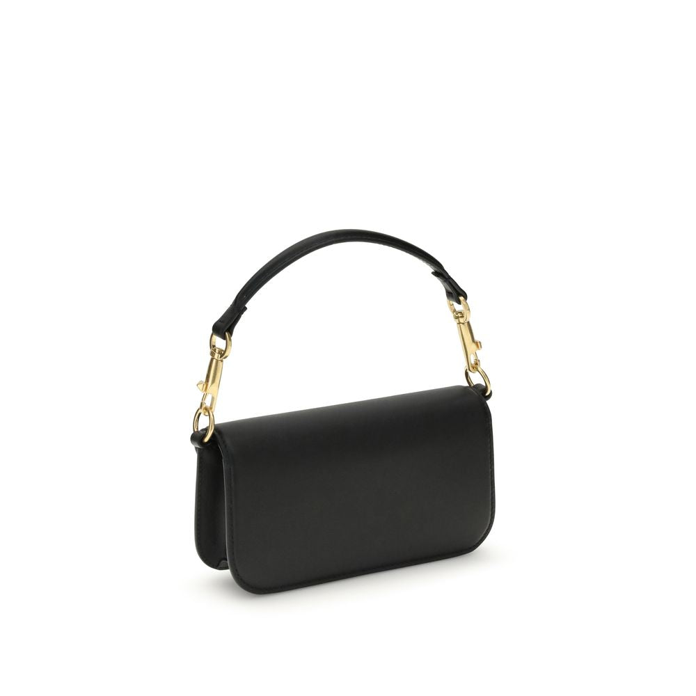 Valentino Garavani Black Calf Leather Bos Taurus Shoulder Women's Bag