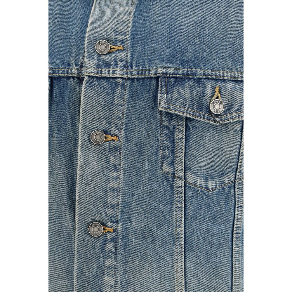 Saint Laurent Blue Cotton Denim Men's Jacket