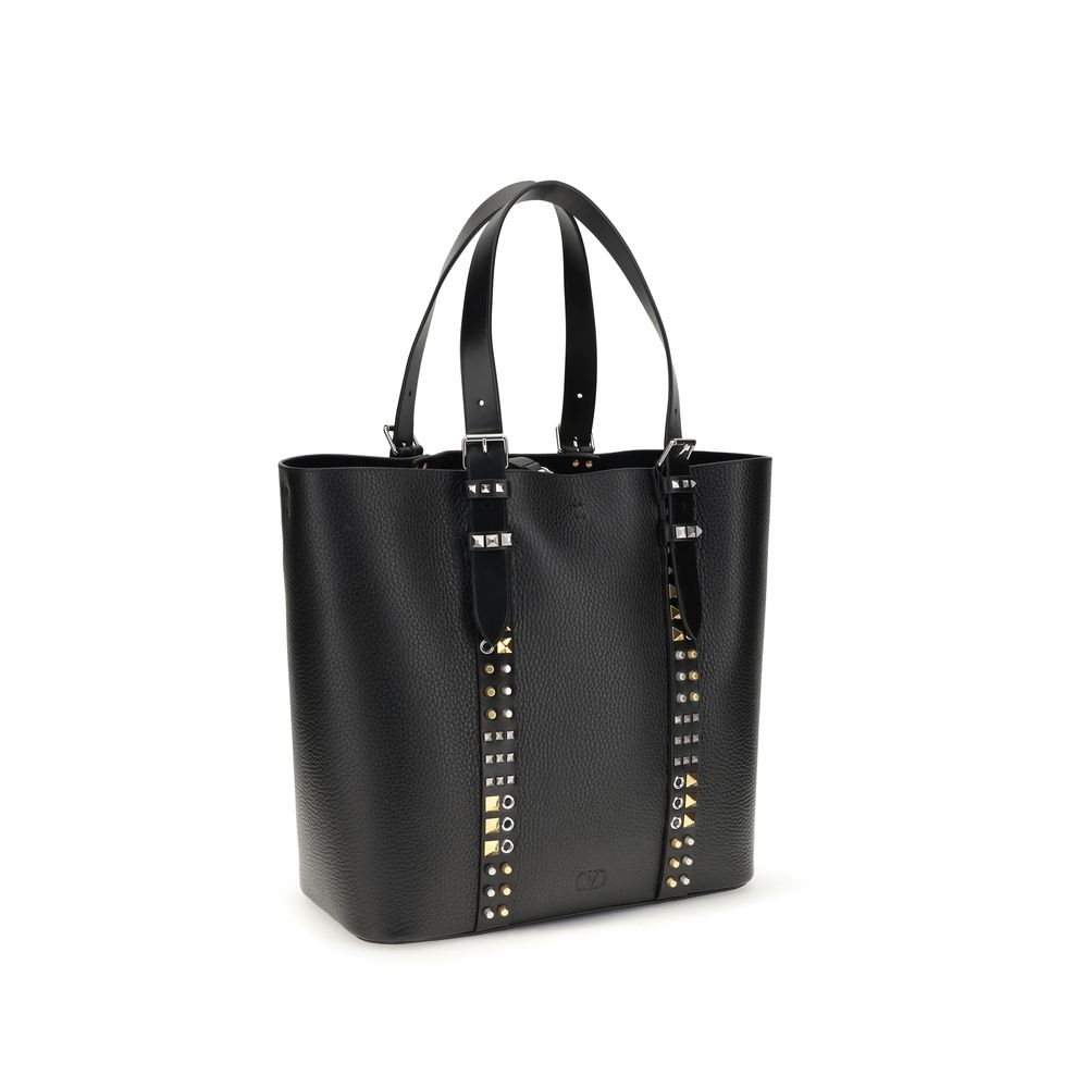 Valentino Garavani Black Calf Leather Bos Taurus Shoulder Men's Bag