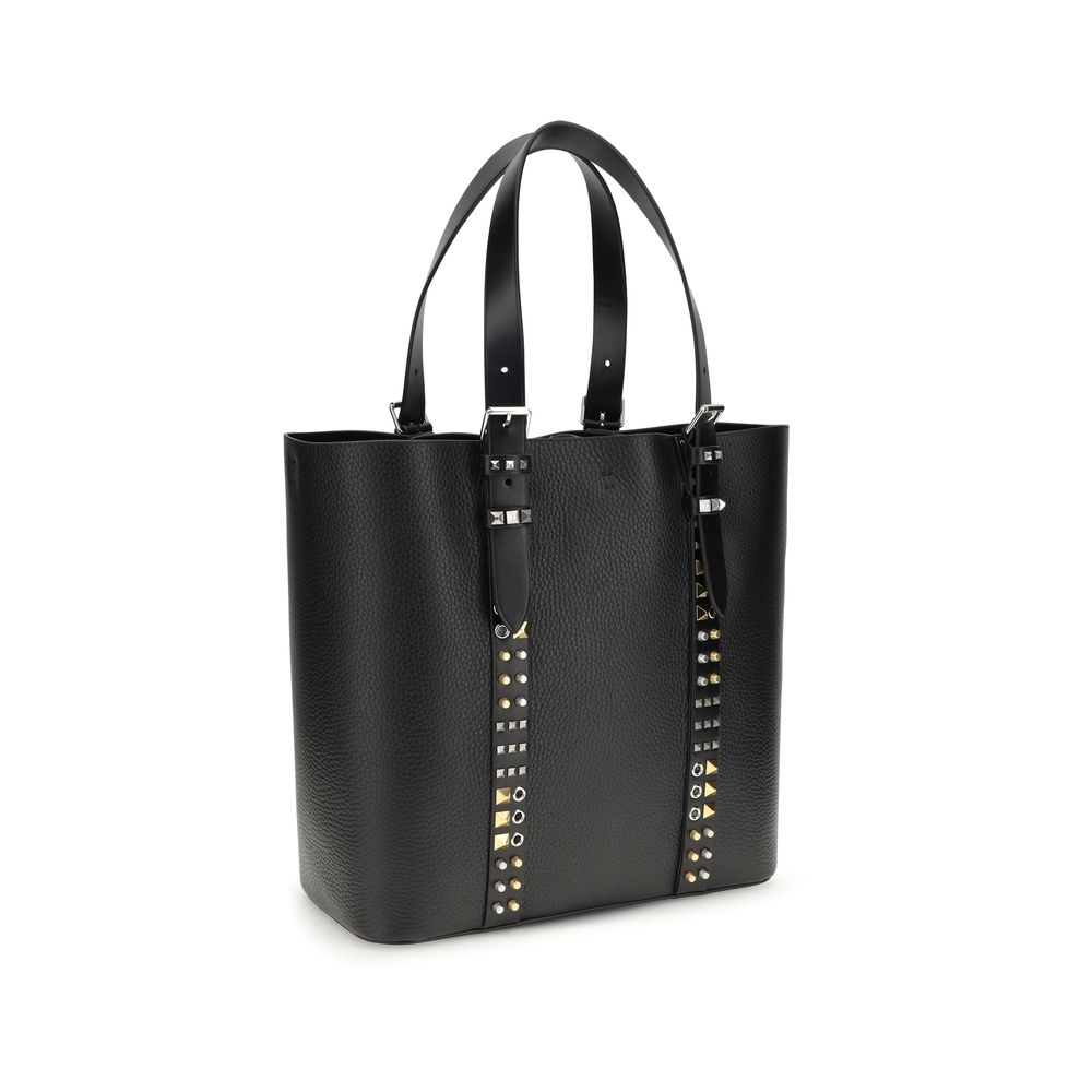 Valentino Garavani Black Calf Leather Bos Taurus Shoulder Men's Bag