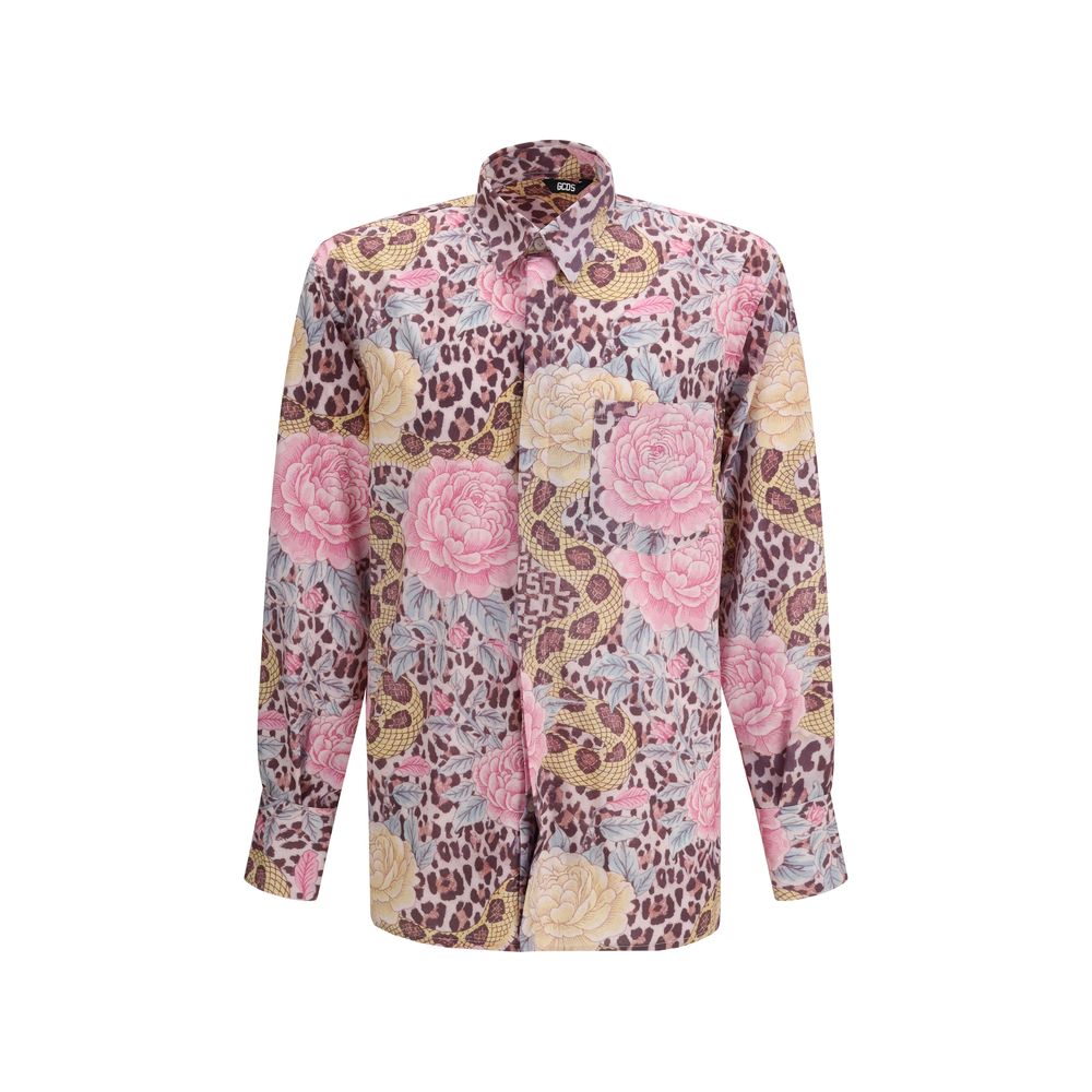 GCDS Multicolor Polyester Pattern Men's Shirt