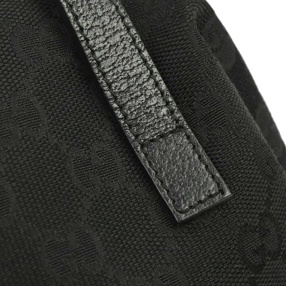 Gucci Zip Around Bowling Gg Canvas Black Canvas Handbag (Pre-Owned)