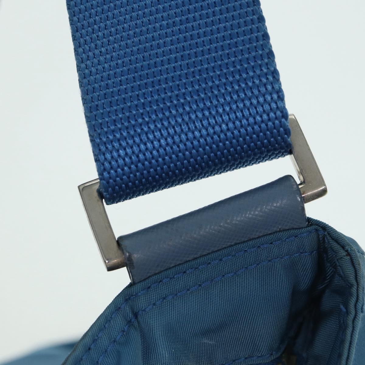 Prada Tessuto Blue Synthetic Shoulder Bag (Pre-Owned)