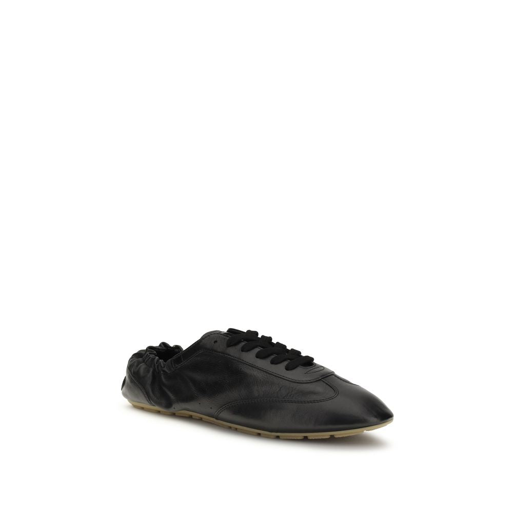 Saint Laurent Black Calf Leather Bos Taurus Athletic Men's Sneakers