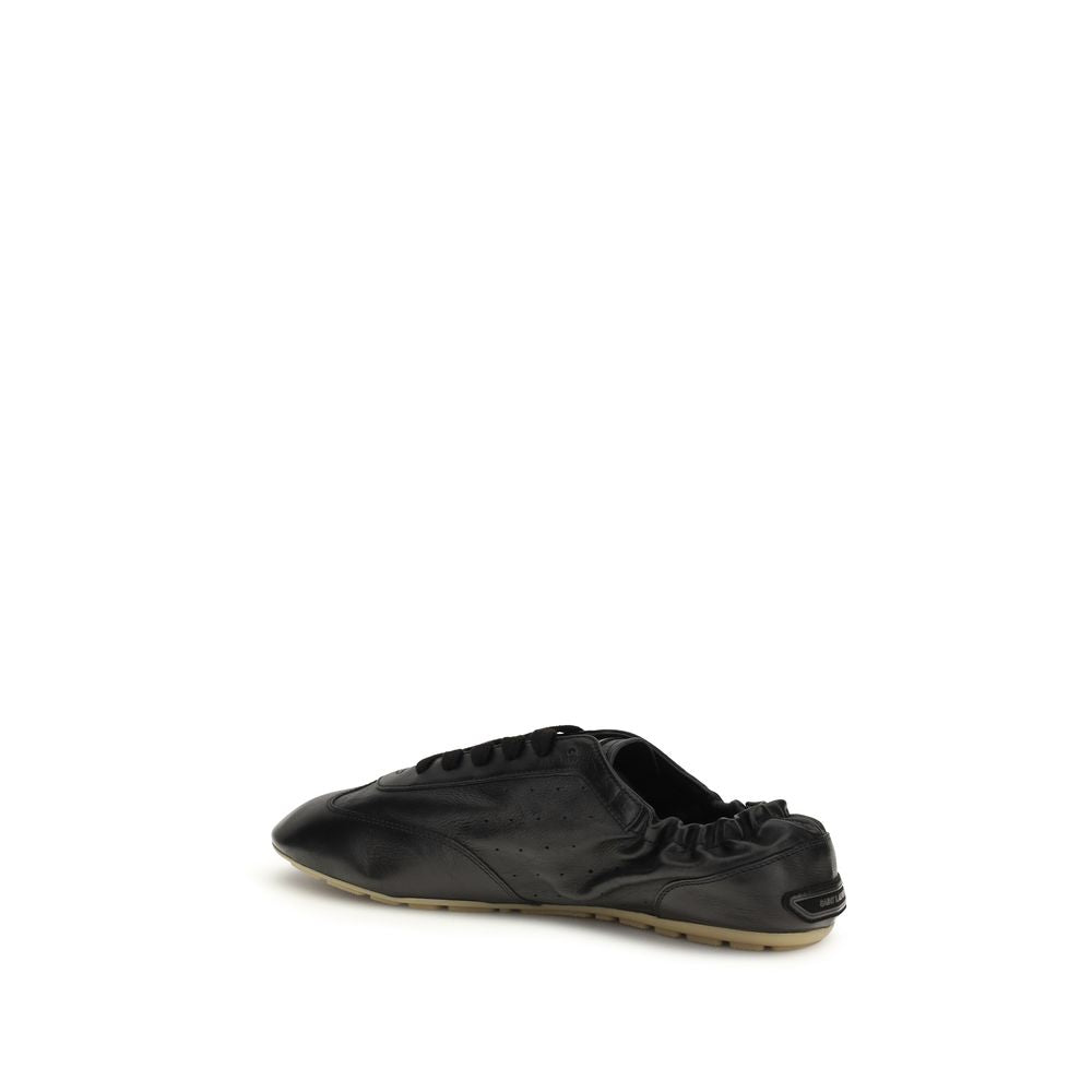 Saint Laurent Black Calf Leather Bos Taurus Athletic Men's Sneakers