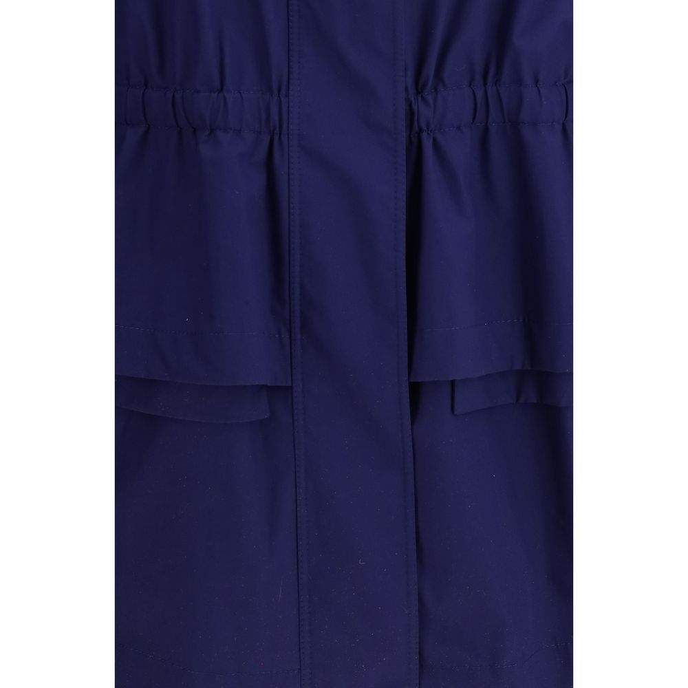 Fendi Blue Cotton Women's Parka